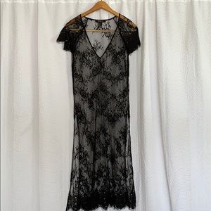 Lace midi length dress